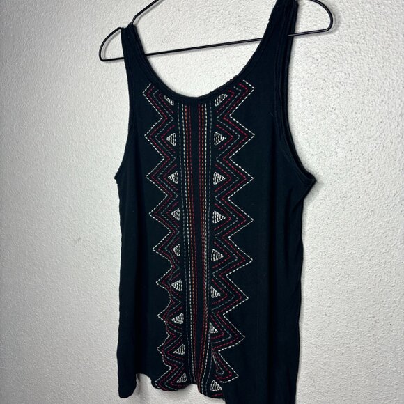 Sundance Women's Sz S Black Tribal Embroidered Blouse, Tank Top - Picture 2 of 6